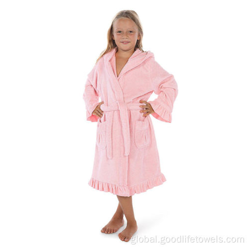 Soft Cotton Terry Kids Bathrobe Soft Cotton Terry Kids Bathrobe with Bottom Swing Manufactory